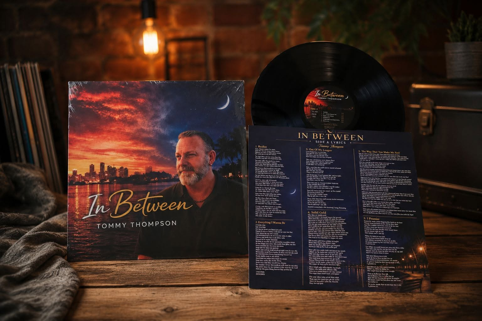 In Between 12 inch vinyl LP by Tommy Thompson